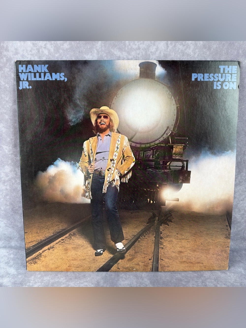 Hank Williams Jr The Pressure Is On 1981 LP Vinyl Elektra Curb Country